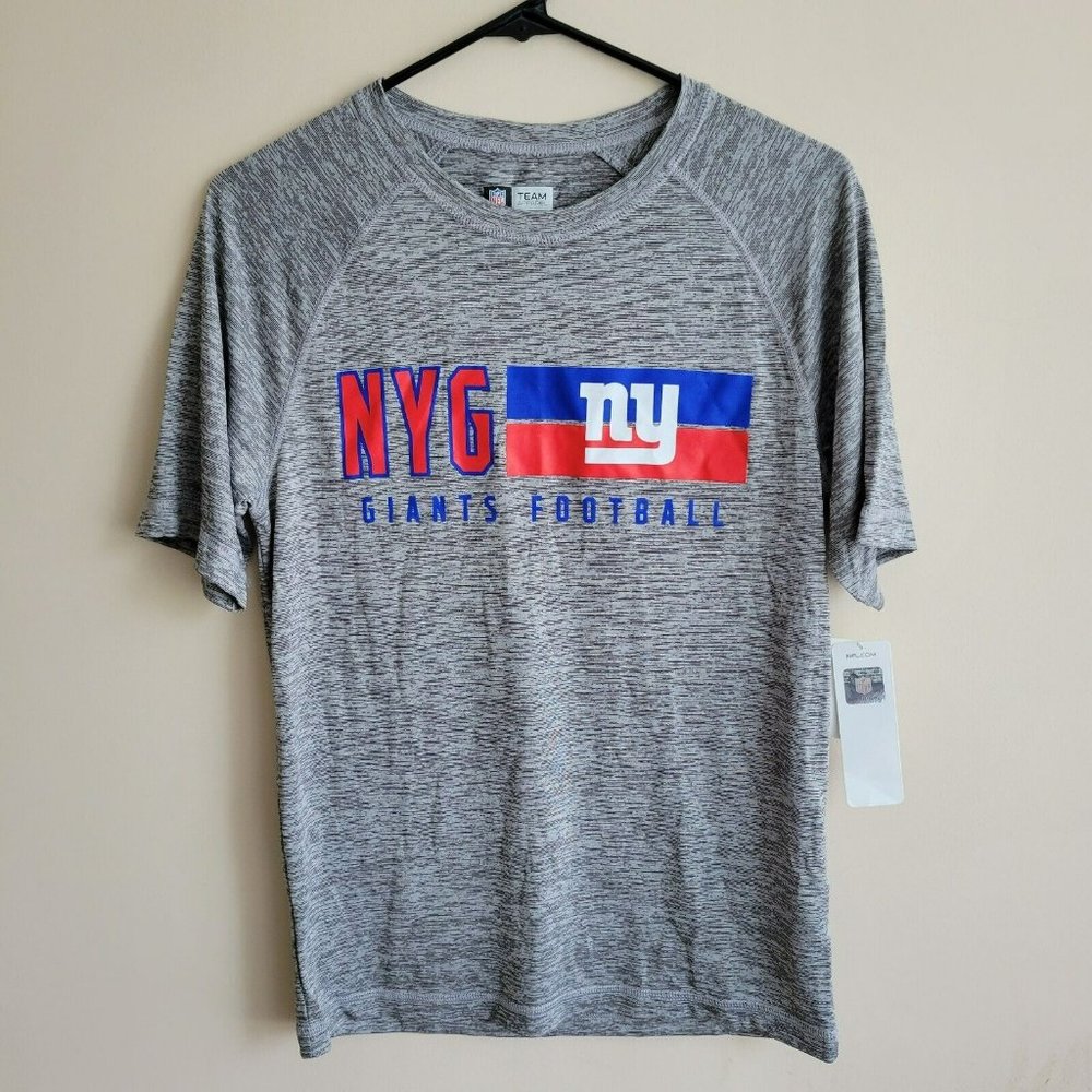 New York Giants Football NFL Team Apparel Athletic T-Shirt Men's Size S Gray NWT